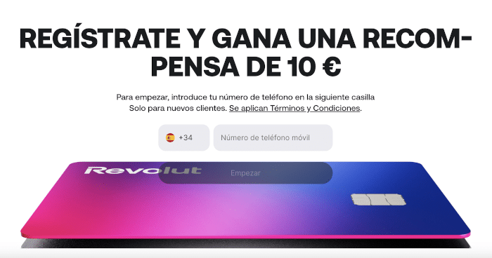 Código promocional Revolut 10 euros gratis