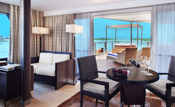 Cabina del crucero por el Nilo 5 estrellas gran Lujo Oberoi Zahra