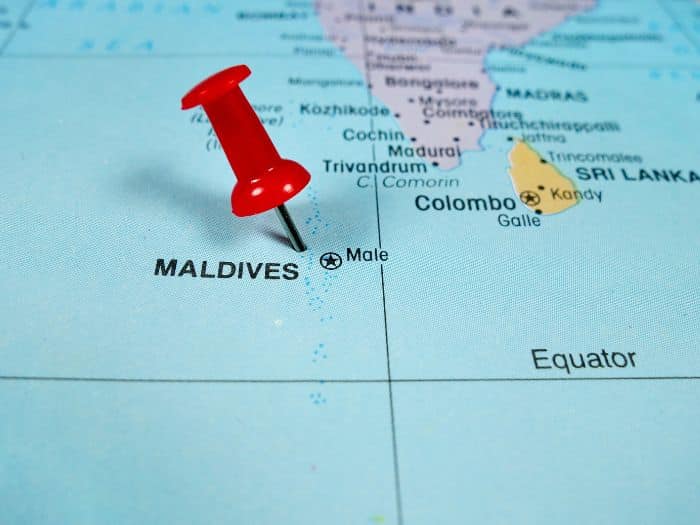 Ubicación exacta de las Islas Maldivas