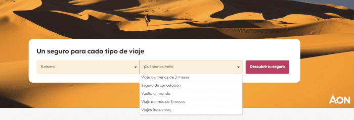 Motivo del viaje y duración para obtener tu descuento Chapka